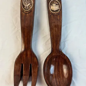Oversized Decorative Ceramic Spoon & Fork