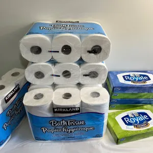 5 Packages of 3 Kirkland Bath Tissue & 5 Boxes Royale Kleenex