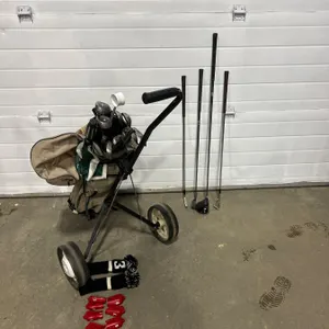 Tee Mate Walking Cart Golf Bag With Contents Including Clubs
