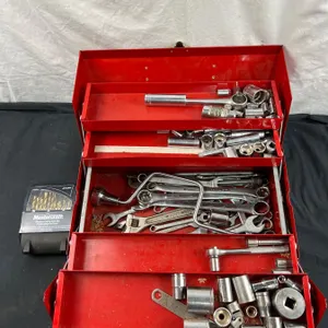 Metal Toolbox With Content