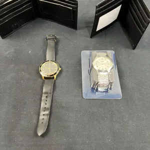 2 Leather Wallets & 2 Men's Watches