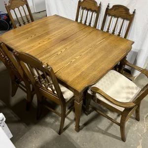 Wooden Dining Table & 6 Chairs