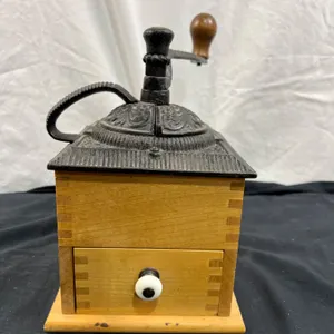 Cast Iron & Wood Coffee Grinder