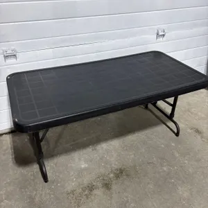4' Black Folding Table