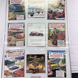 Framed Popular Mechanics Magazines