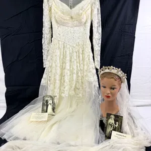 Vintage Wedding Dress and Veil