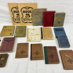 Vintage Educational Books and High School Ring