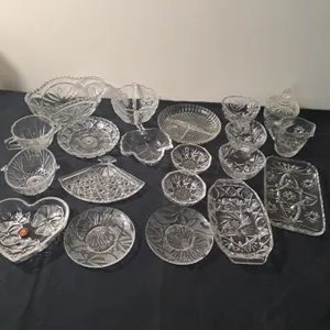 Glass and crystal recreative dishes