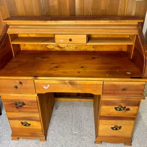 Vintage Wooden Roll top Desk