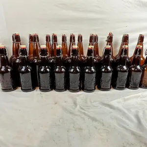 Amber Glass Bottles Lot