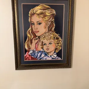 Mother and Child Needlepoint /82