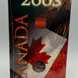 Scarce 2003 Colorized Canada Day 25 cent