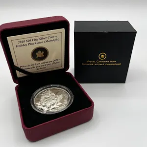 2010-1oz .9999 Silver Holiday pinecone $20