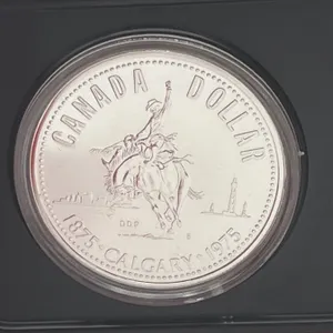 1975 Calgary AB, Specimen Silver Cased Dollar