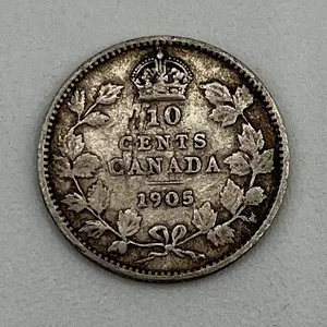 1905 Edwardian Canada silver 10 cent