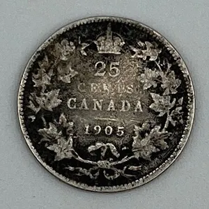 1905 King Edward VII Canada silver 25 cent