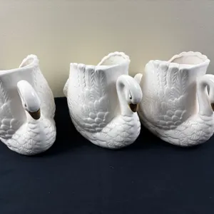 Ceramic Swan Planters