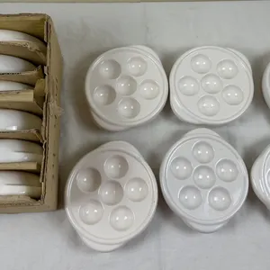 Set of 12 Porcelain Snail Dishes