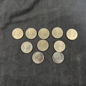 10 Canadian $0.50 Coins