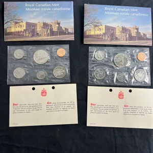 2 Royal Canadian Mint 1975 Uncirculated Coin Sets