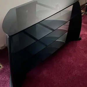 3 Tiered Glass Entertainment Stand