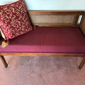 Mid-Century Modern Cane Back Bench