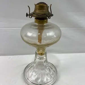 Vintage Glass Oil Lamp without Shade