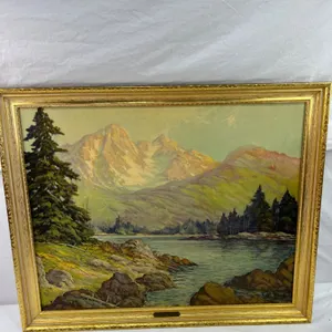 Framed Rippling Mt. Waters print by Robert Wood