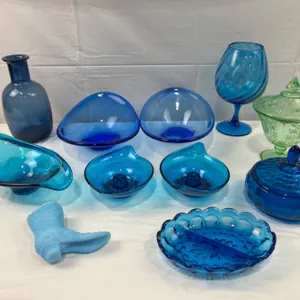 Assorted Coloured Glass Items