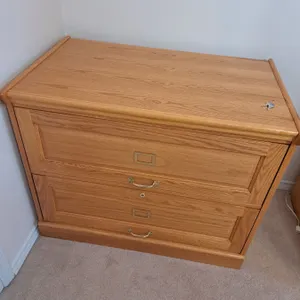 2 Drawer Wooden Filing Cabinet