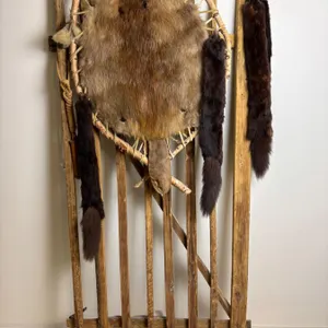 Eclectic Fence Post with Various Furs