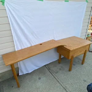 Wooden Desk with Storage