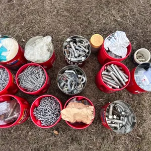Assorted nuts, bolts, nails, etc