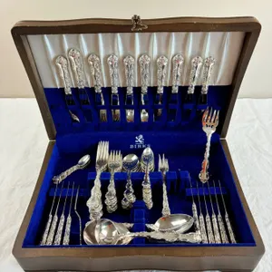 Birks "Regency Plate" Cutlery & Wooden Box