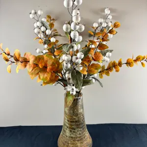 Vase with Faux Flowers