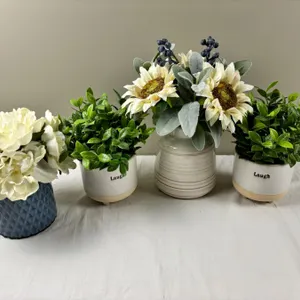 Faux Potted Flowers