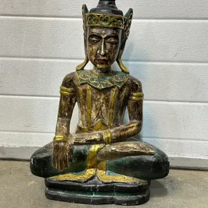 Wooden Buddha statue