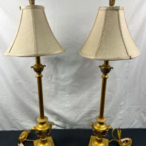 Ornate Golden Table Lamps