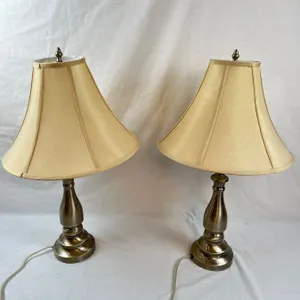 2 Metallic Look Table Lamps