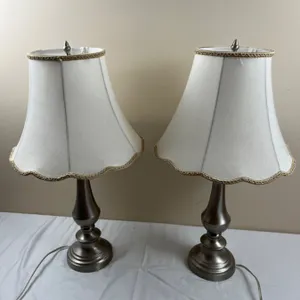 2 Chrome LikeTable Lamps