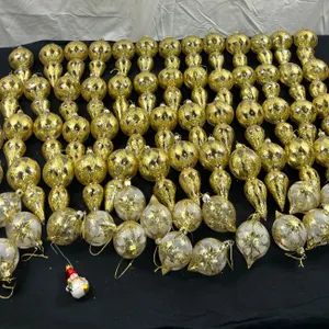 Assortment of Glass & Glitter Christmas Ornaments