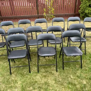 14 Black Fold Up Chairs