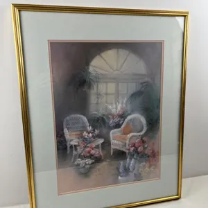 Framed Patio Chair Print