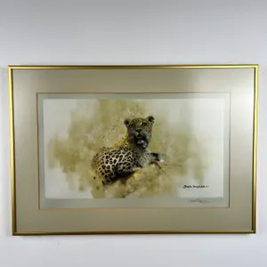 Framed Leopard Print Artist - David Shepherd