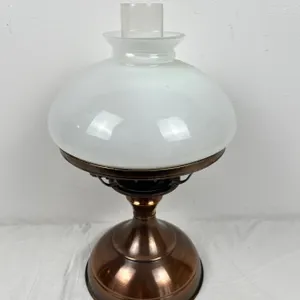 Vintage Oil Hurricane Lamp with Spare Glass Shade