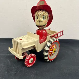 1950's Tin & Plastic Fire Chief Toy