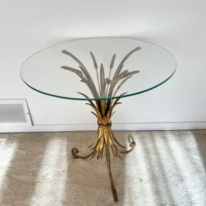 Ornamental Wheat Glass Top Table