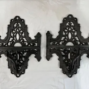 2 Cast Iron Decorative Wall Shelves