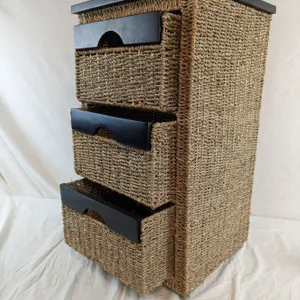 3 Drawer Wicker Organizer