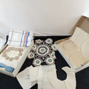 Various Linens and Doilies